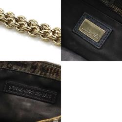 FENDI Shoulder Bag Zucca Canvas/Metal Gold/Silver Women's e58485f