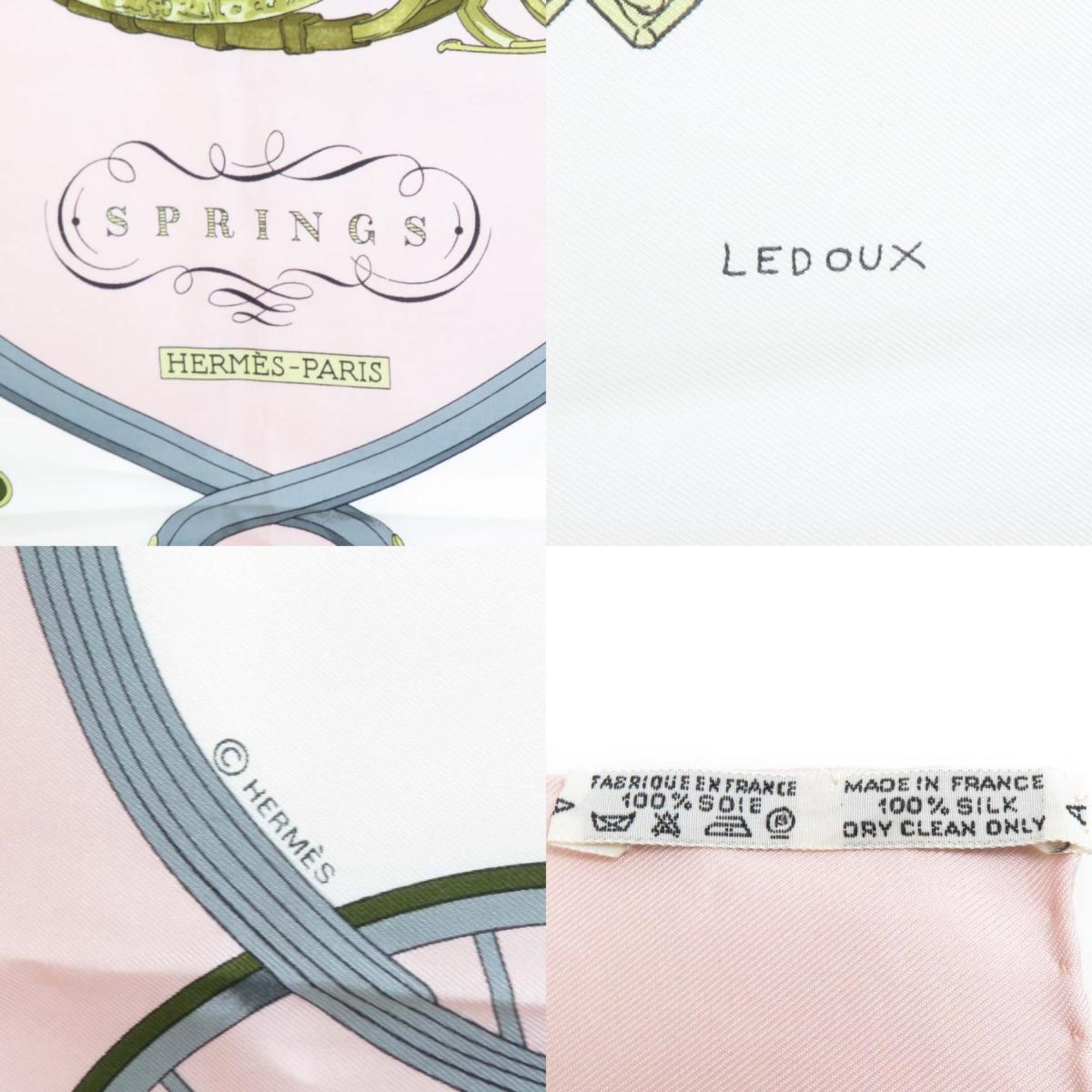Hermes HERMES Scarf Muffler Carre 90 SPRINGS Silk Light Pink/Multicolor Women's e58494f
