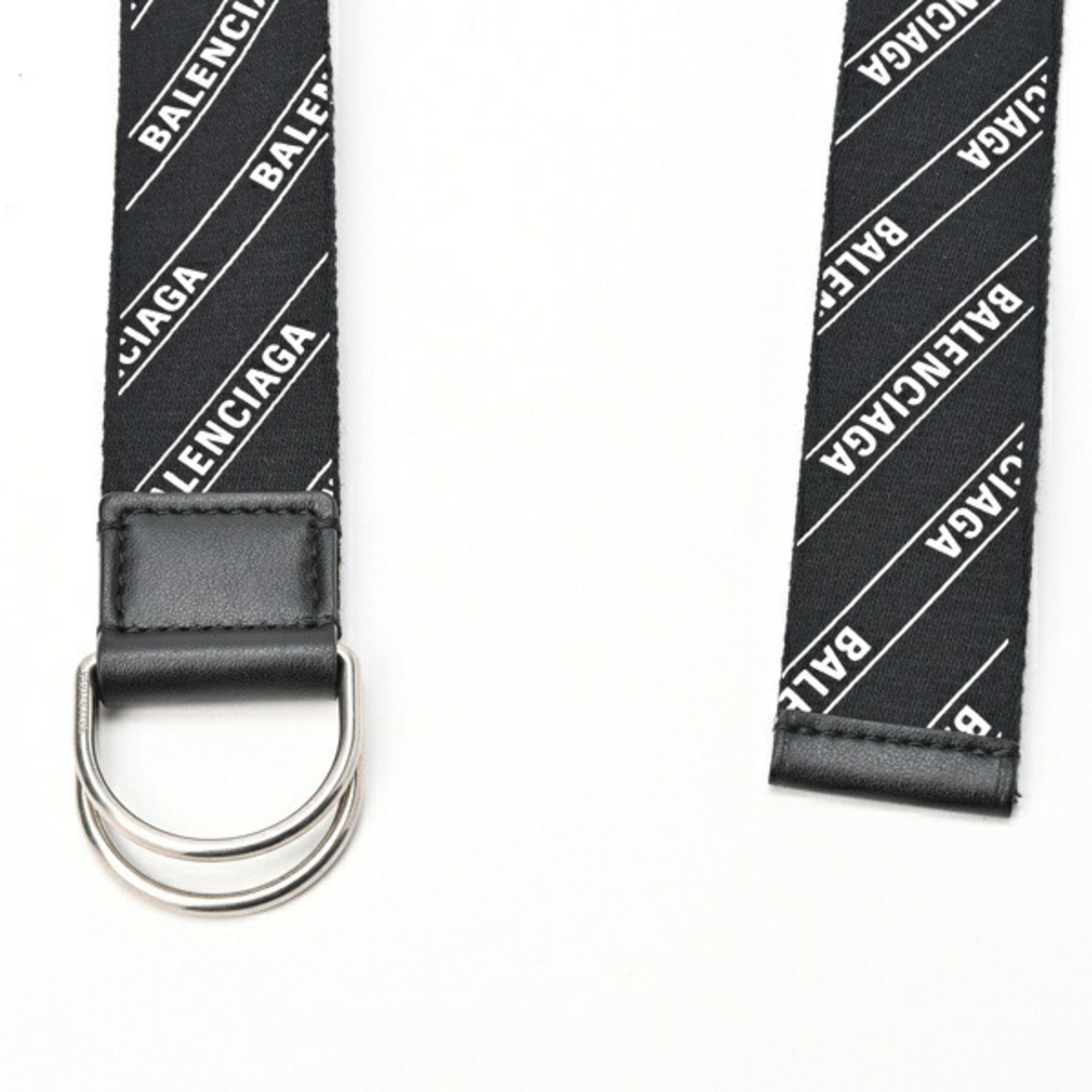BALENCIAGA D-ring belt 608640 Canvas/leather # S