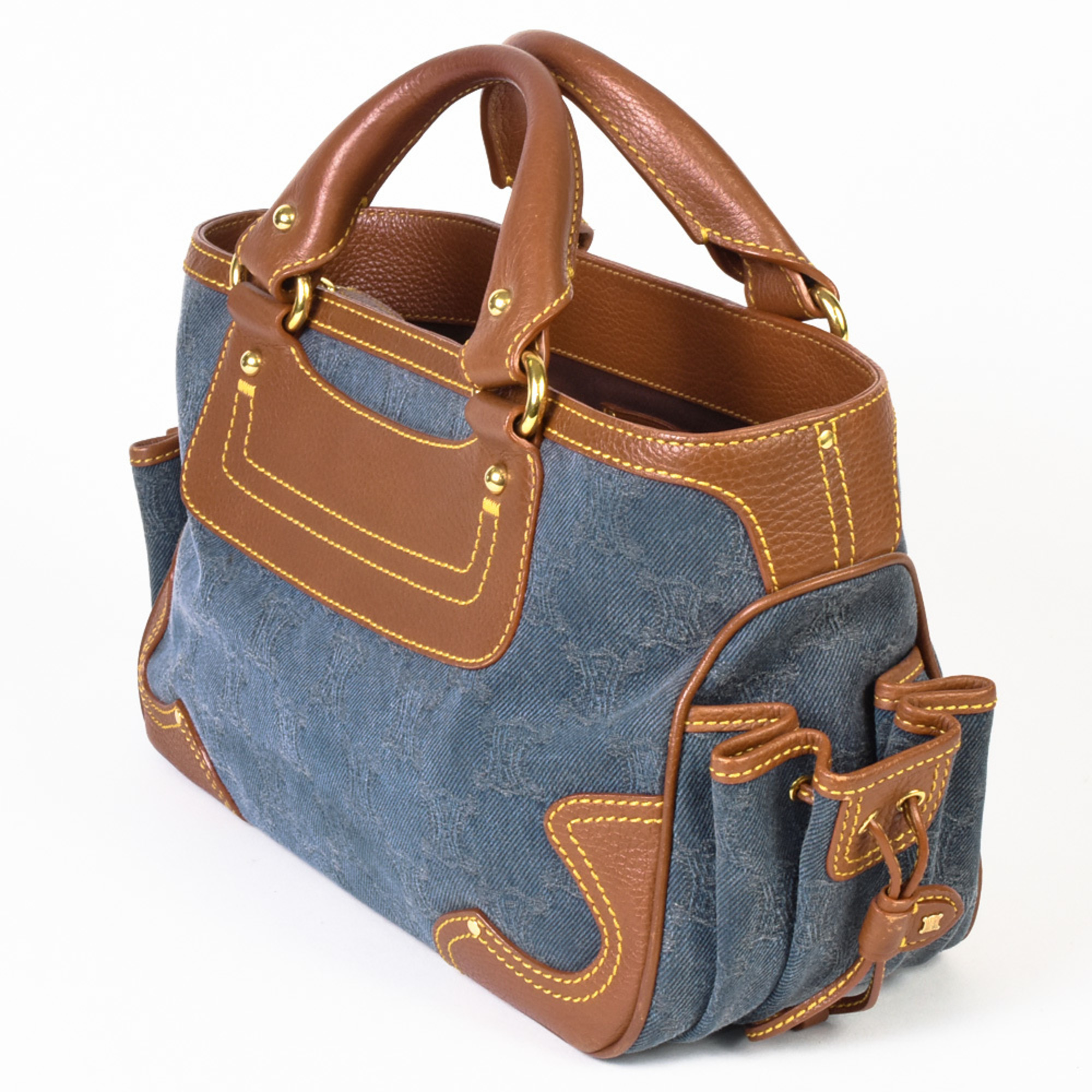 CELINE Boogie Bag Macadam Handbag Denim Leather Blue ITOCI10XM5ZI