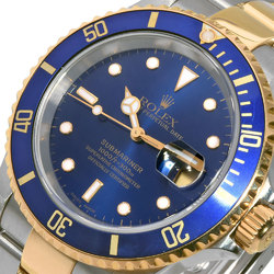 Rolex ROLEX 16613 Submariner Date Y serial number Manufactured in 2002 Automatic watch Blue dial YG x SS Men's ITC19VNBV41H