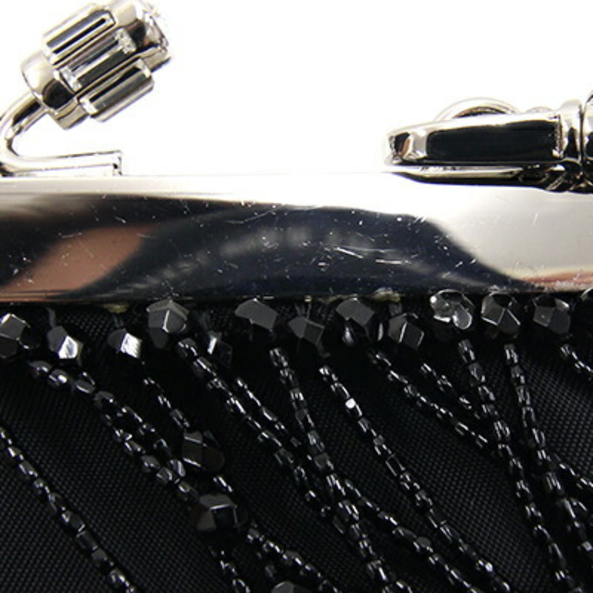 Prada Shoulder Bag 1BP046 Black Nylon Smartphone Chain Women's PRADA