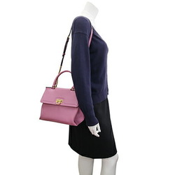 Salvatore Ferragamo Handbag Gancini EE-21 0892 Pink Leather Women's