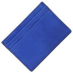 Burberry Card Case Blue Leather Pass Women's Men's BURBERRY