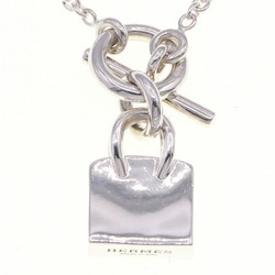 Hermes Necklace Amulet Birkin Pendant SV Sterling Silver 925 Choker Bag Motif Chain Women's HERMES