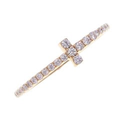 Tiffany Ring T Diamond Wire Band AU750 YG Size 10.5 Full Women's TIFFANY & CO
