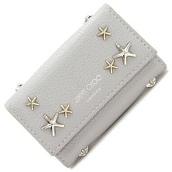 Jimmy Choo 6-ring key case with star studs and Neptune 101953 Grey leather holder ladies JIMMY CHOO