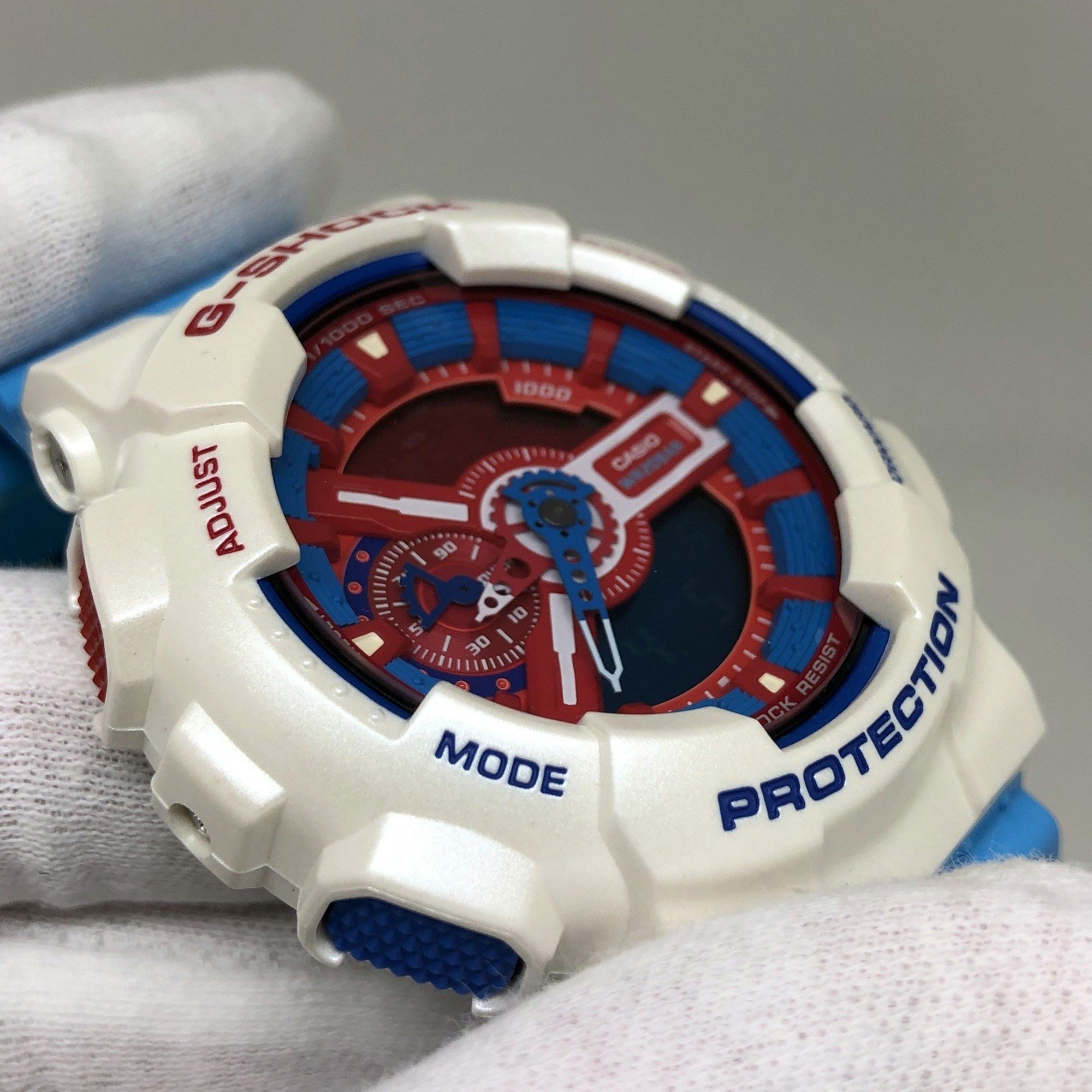 G-SHOCK CASIO Watch GA-110AC-7AJF Blue and Red Series Analog White Multicolor Resin Quartz Antimagnetic Men's Mikunigaoka Store ITNEGY0C7KOA