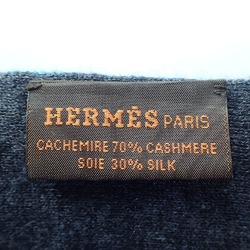 HERMES Hermes Allerture H Cashmere Silk Bicolor Stole () Gray Green