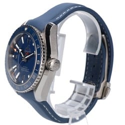 OMEGA 232.92.44.22.03.001 Seamaster Planet Ocean 600m GMT Automatic Watch Silver Navy Rubber Strap Men's