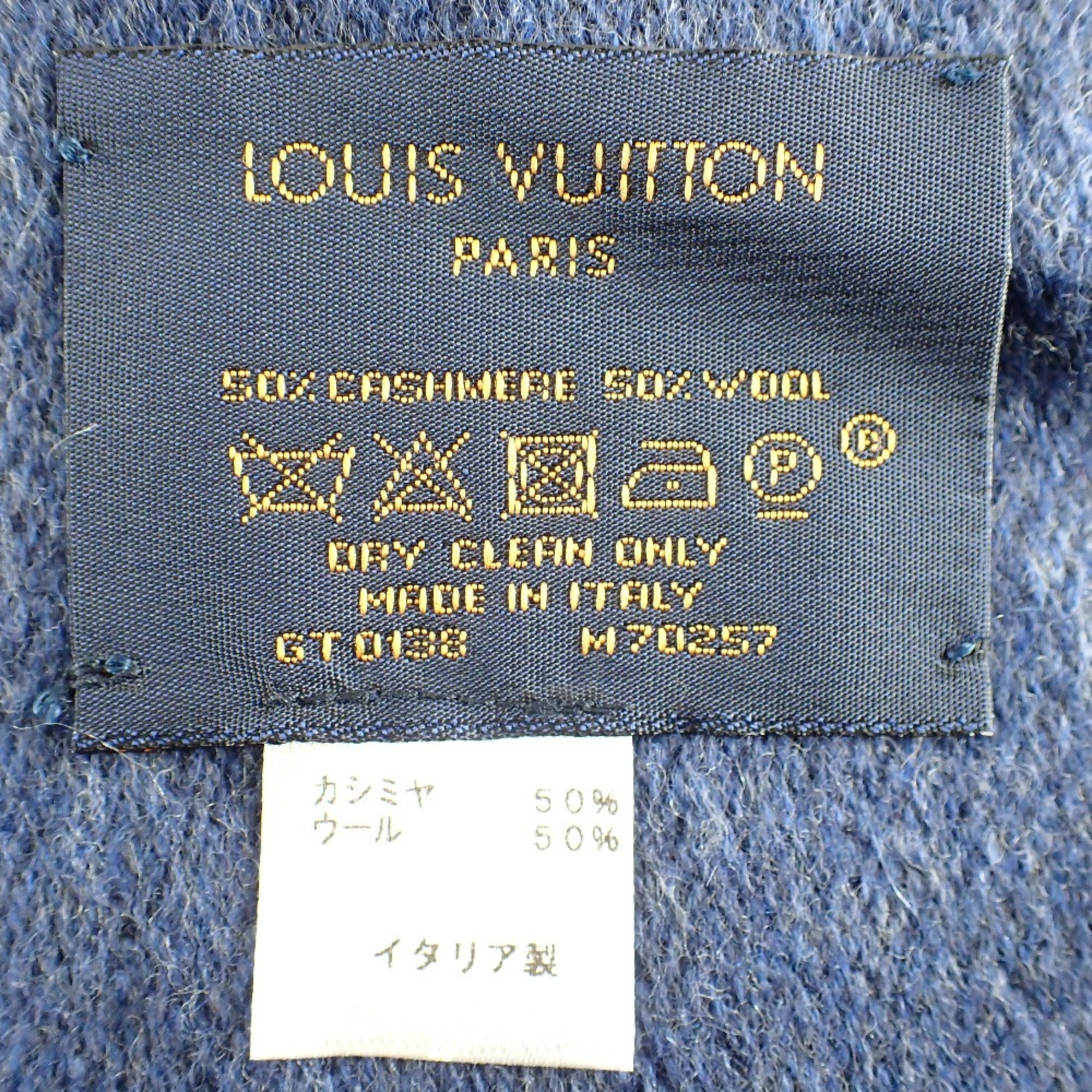 LOUIS VUITTON M70257 Monogram Scarf Gradient Blue Marine Men's