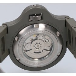 SEIKO x CABANE de ZUCCA E-7S36-0250 DASHBOARD See-through back Automatic watch Silver Khaki Men's