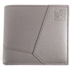 LOEWE 0010966471 C510501X09 Puzzle Bifold Coin Wallet Classic Calf Leather Dark Grey