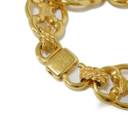 CELINE Bracelet Old Wide Macadam Triomphe Arc de GP Chain Blason Plated Women's