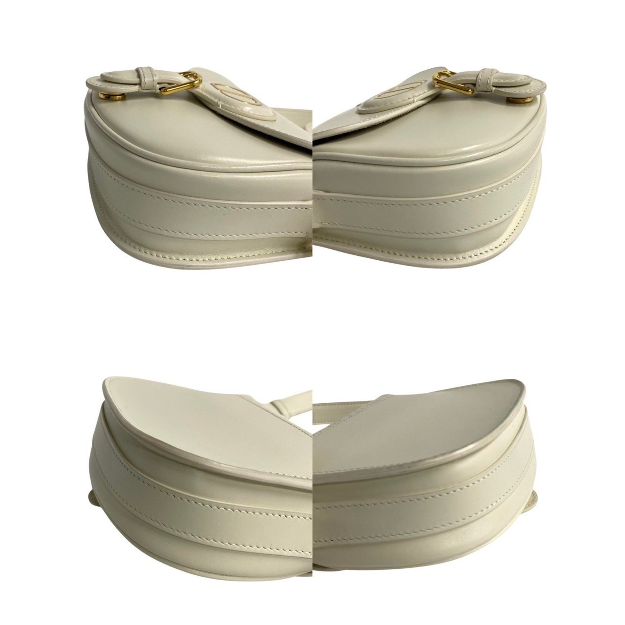 Christian Dior Bobby Small CD Hardware Box Calf Leather Shoulder Bag White 10920