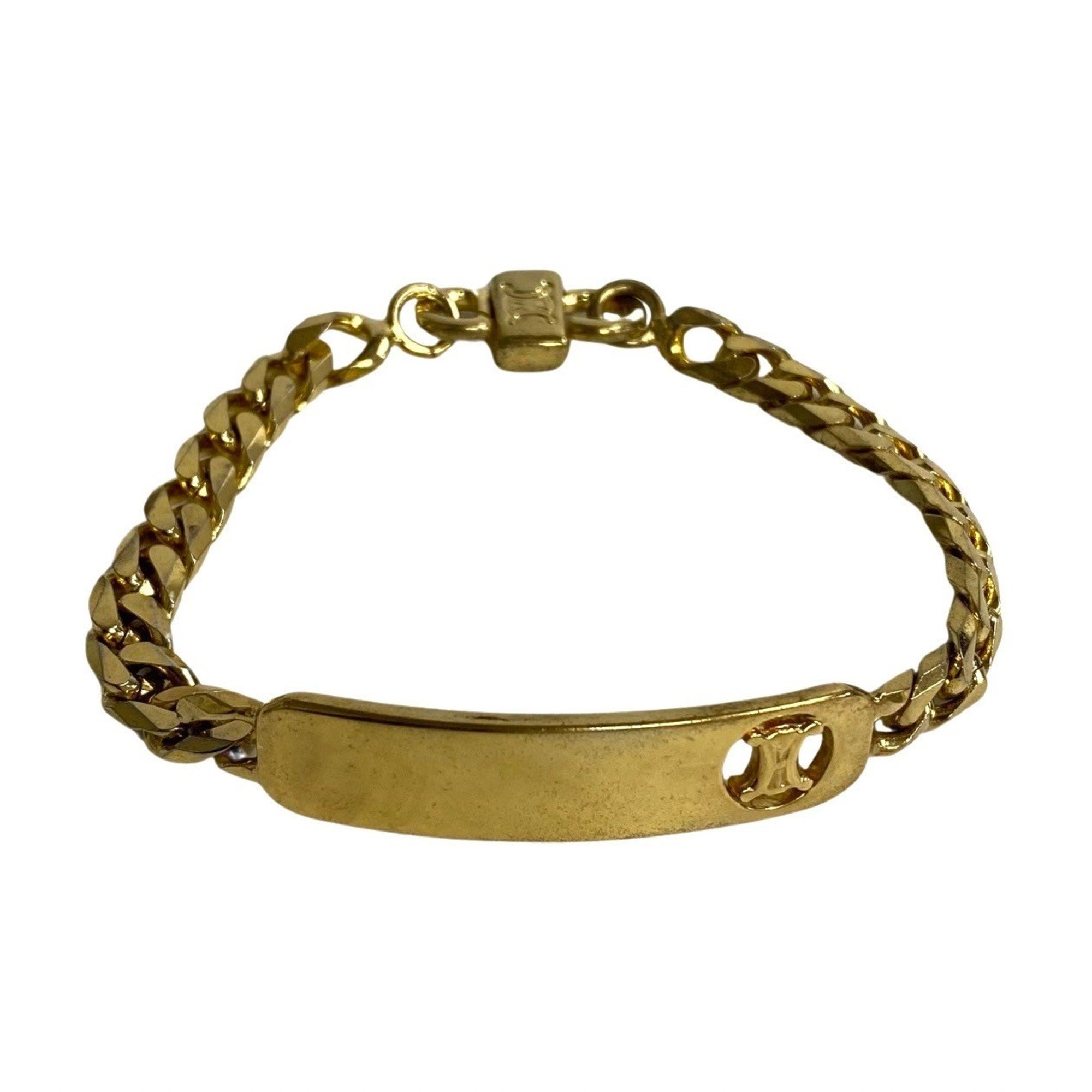 CELINE Triomphe motif chain bracelet gold 30348
