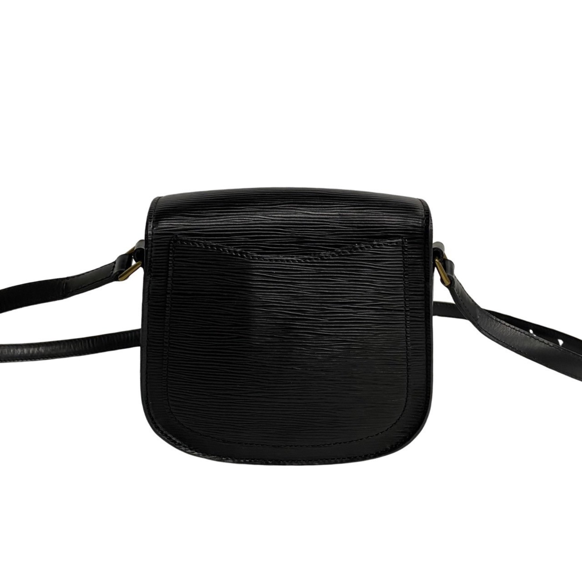 LOUIS VUITTON Saint-Clou Epi Leather Shoulder Bag Pochette Sacoche Noir 800600