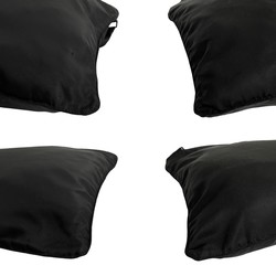 PRADA Prada Triangle metal fittings Nylon Leather Shoulder bag Pochette Sacoche Black 34324