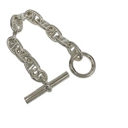 HERMES Chaine d'Ancre TGM 11 links Silver 925 Bracelet Bangle Men's Women's 51290