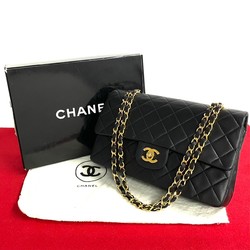 HANEL Chanel Matelasse Double Flap 25cm Lambskin Leather Handbag Shoulder Bag 88639