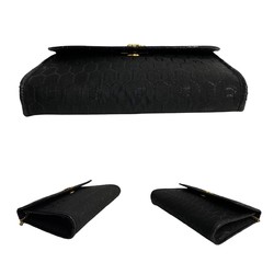 Christian Dior Honeycomb Metal Fittings Nylon Leather Chain Shoulder Bag Sacoche Black 19755