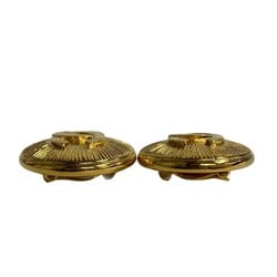 CHANEL Coco Mark Motif Earrings for Women, Gold, 27155
