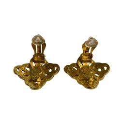 CHANEL 97P Coco Mark Diamond Earrings for Women Gold 23884