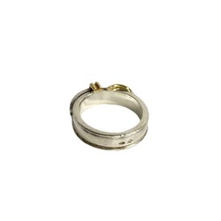 HERMES Hermes Santur Belt Motif Silver 925 K18 Gold Ring Men's Women's 20758