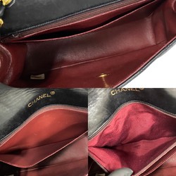 CHANEL Chanel Matelasse 22cm Coco Mark Turnlock Lambskin Leather Shoulder Bag Black 14007