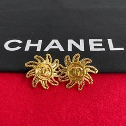 CHANEL 94A Coco Mark Motif Earrings for Women, Gold, 47970