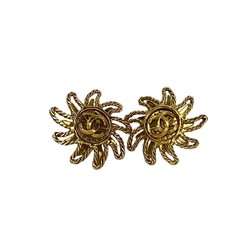 CHANEL 94A Coco Mark Motif Earrings for Women, Gold, 47970