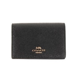 COACH Saffiano Leather Card Case M1983 87731 Business Holder Black