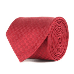 LOUIS VUITTON Damier Silk Tie (M67971) / Cravate Red