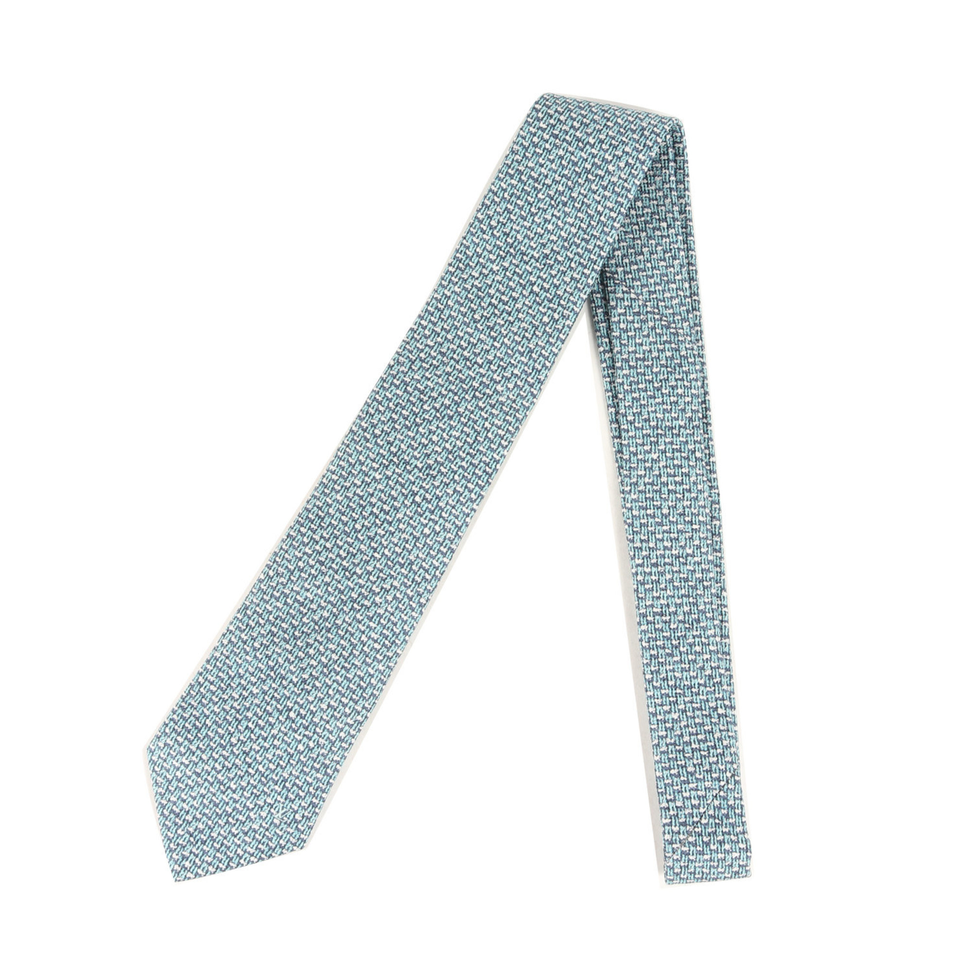 LOUIS VUITTON Geometric Silk Tie M75973 Cravate Blue