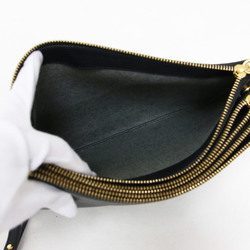 CELINE Bag Trio Large Shoulder Crossbody Square Leather Black Luxury