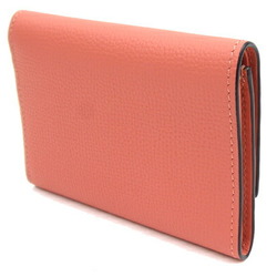 LOEWE Tri-fold Wallet Anagram Vertical Small C821S33X01 Pink Leather Compact Women's