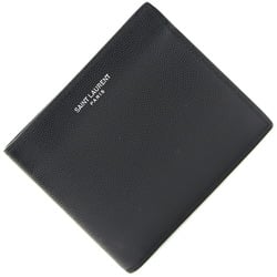 Saint Laurent Bi-fold Wallet 396303 Black Leather Compact Men's SAINT LAURENT