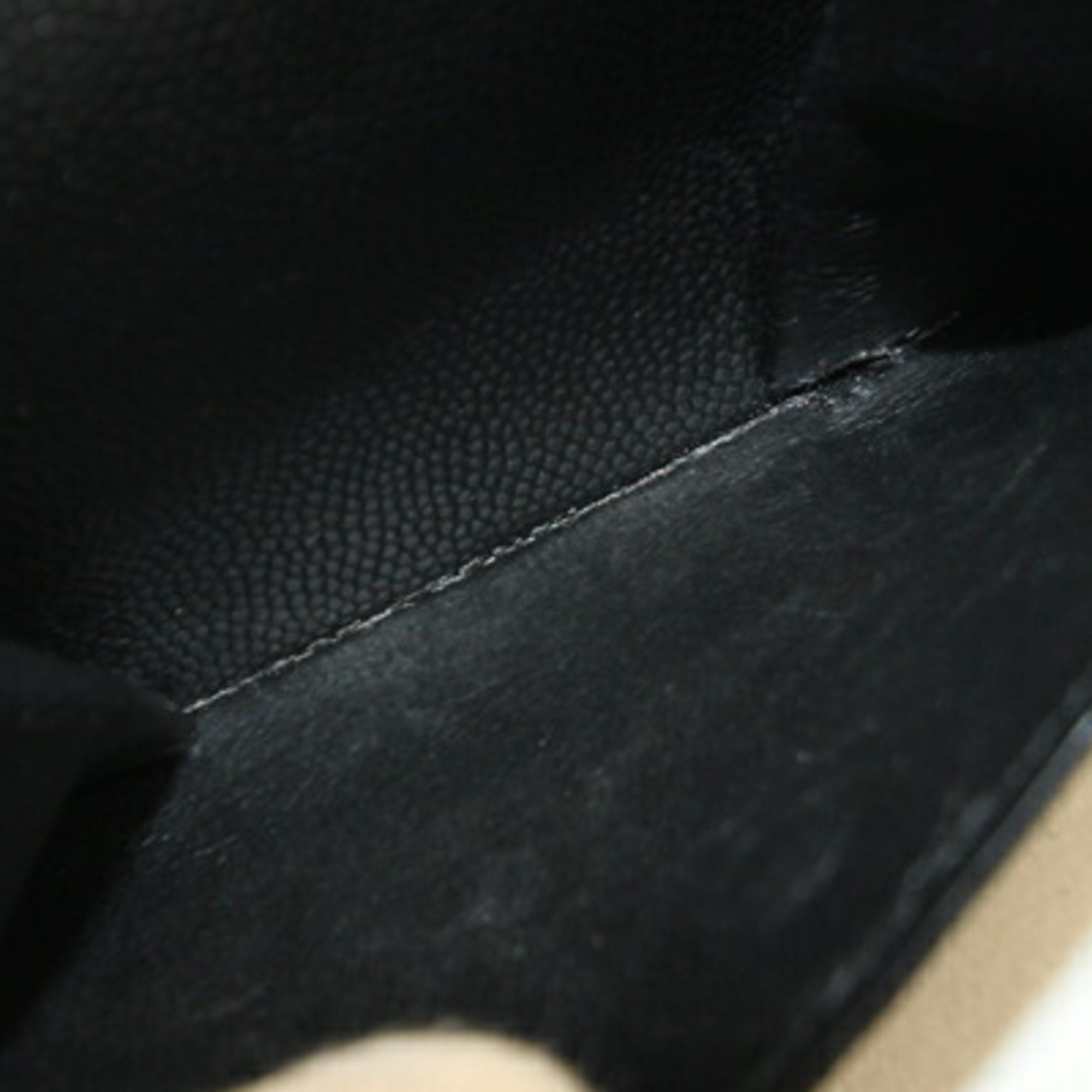 Saint Laurent Bi-fold Wallet 396303 Black Leather Compact Men's SAINT LAURENT