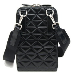 Prada Shoulder Bag Quilted Brushed Leather Smartphone Case 2ZT058 Black Men Women PRADA