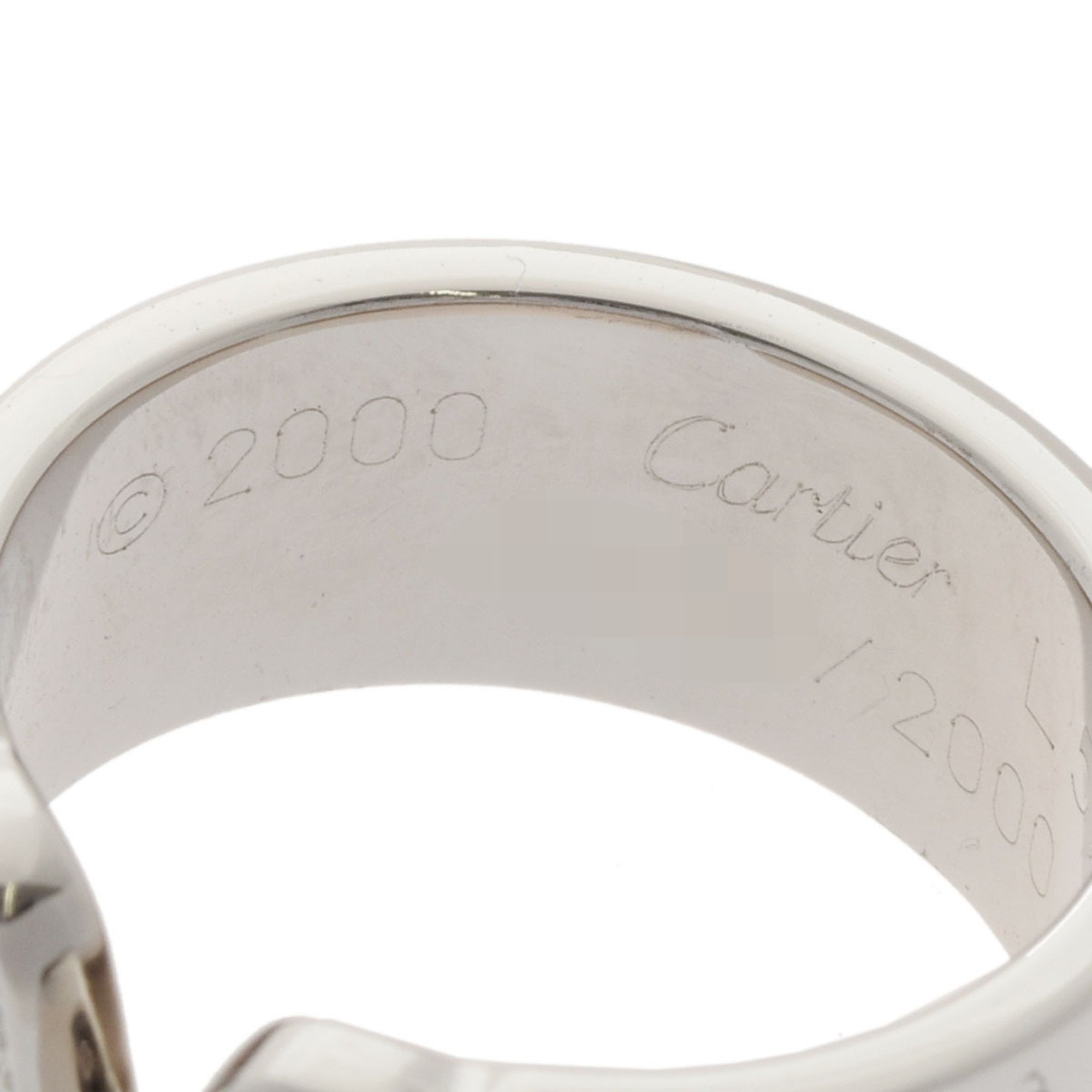 CARTIER 2C Diamond 2000 Limited Edition #51 - Size 11 Ladies K18 White Gold Ring