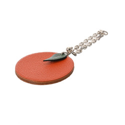 HERMES Hermes Keychain Orange Motif - Unisex Chevre Charm