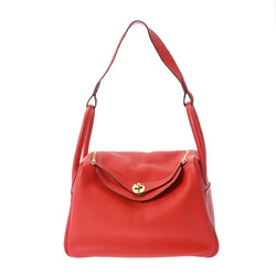 HERMES Lindy 30 Rouge Coeur - Y stamp (around 2020) Women's Taurillon Clemence handbag