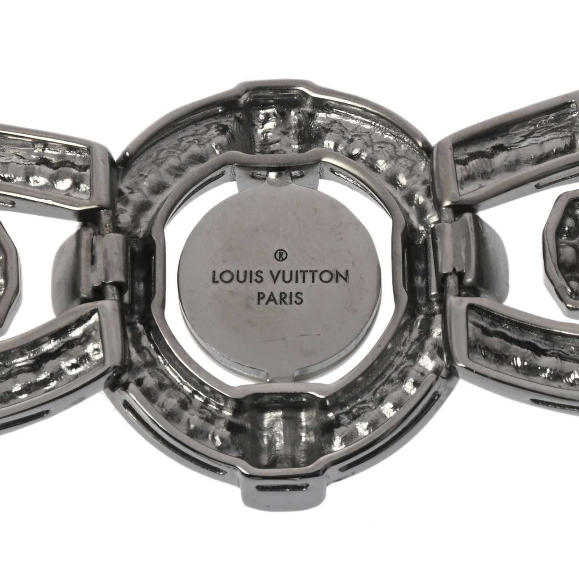 LOUIS VUITTON Louis Vuitton Collier LV Windsor Silver/Gold MP2202 Men's Silver GP Rhinestone/Faux Pearl Bracelet