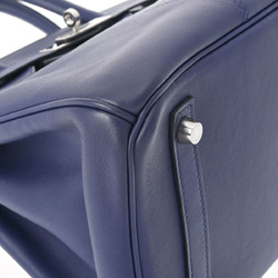 HERMES Birkin 30 Trace De Cuir Blue Ankle Palladium Hardware - D Stamp (around 2019) Women's Swift/Epson Handbag