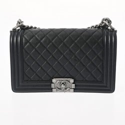 CHANEL Boy Chanel Chain Shoulder Bag 25cm Black A67086 Women's Caviar Skin