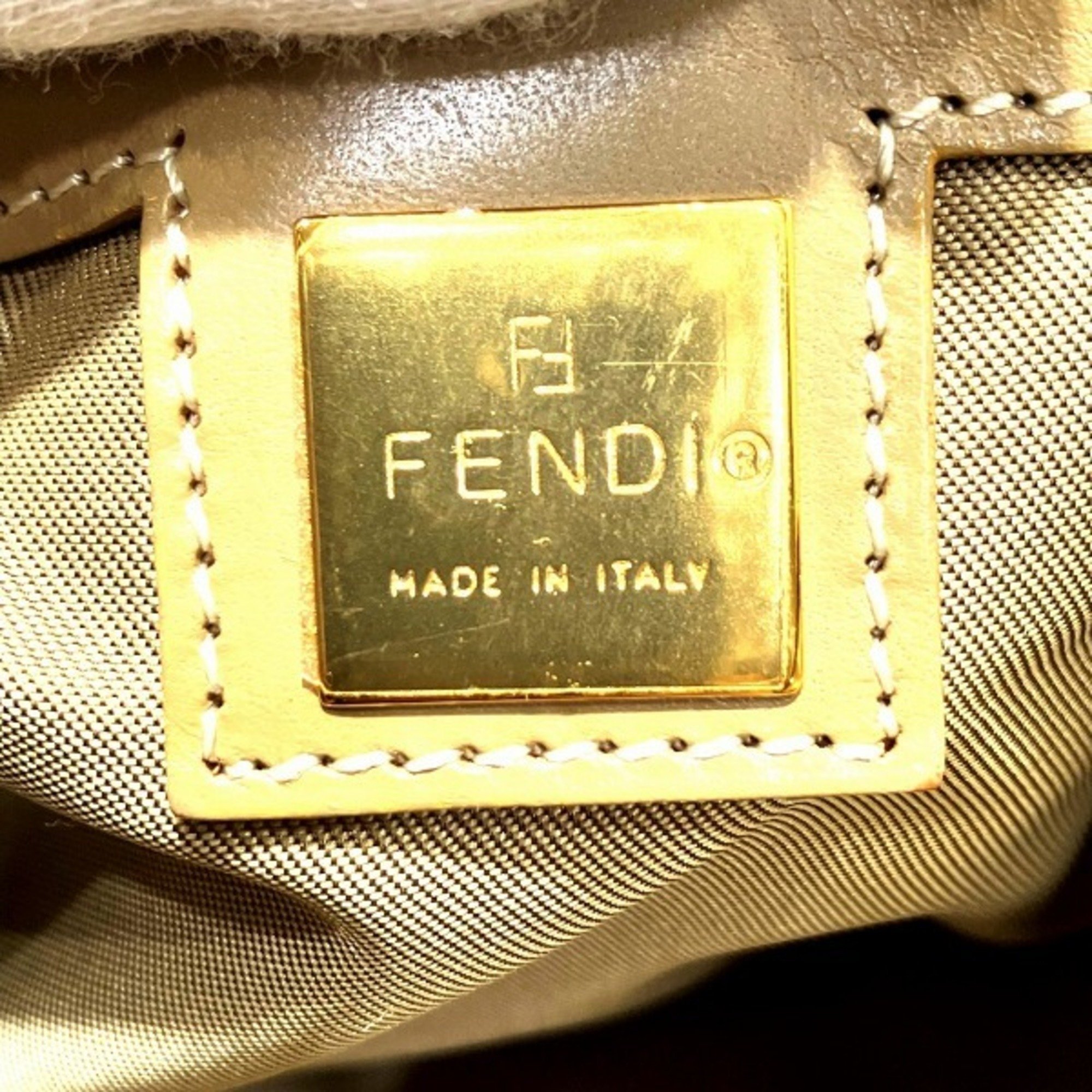FENDI Zucchino enamel bag, handbag, shoulder women's