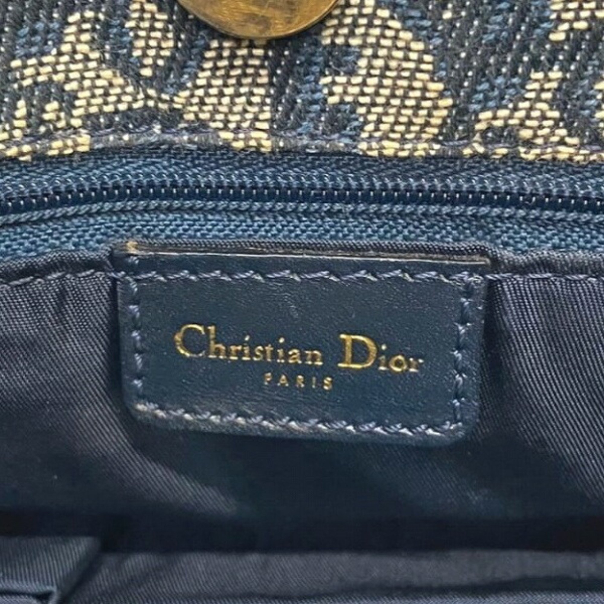 Christian Dior Dior Trotter BO B 0051 Navy Bag Tote Women's