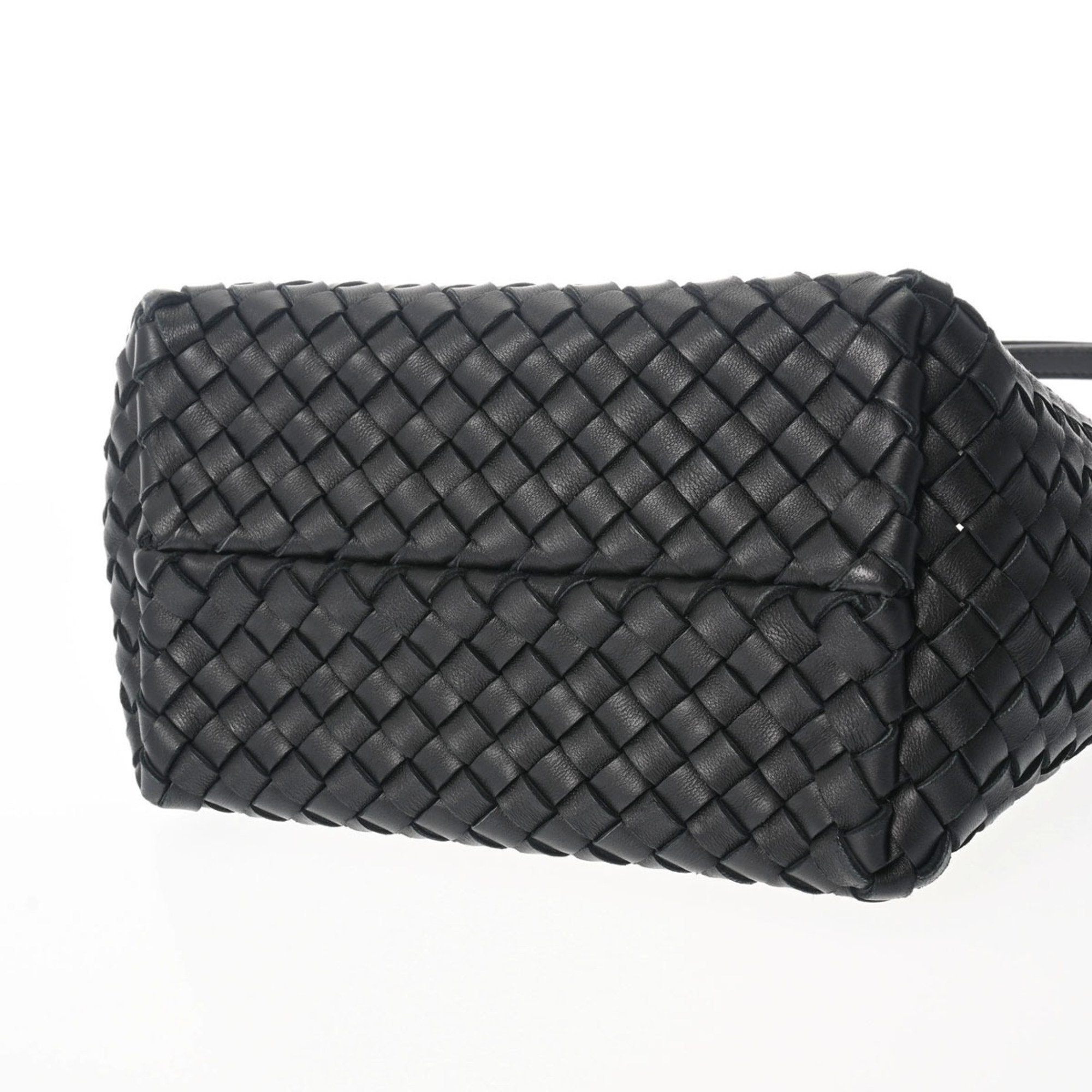 BOTTEGAVENETA Bottega Veneta Intrecciato Cabas Black 709464 Women's Lambskin Handbag