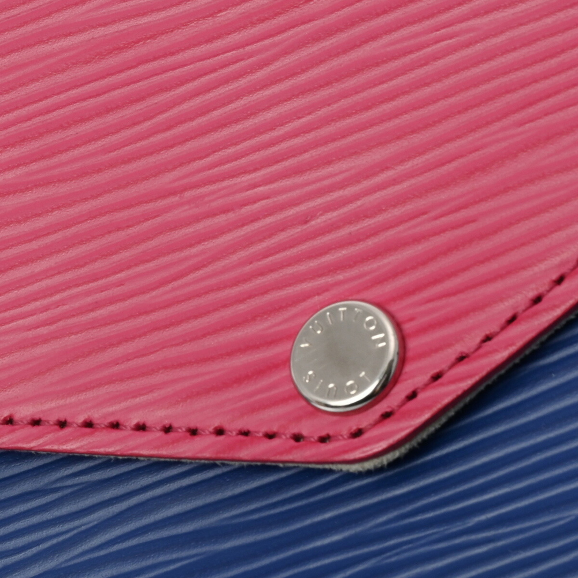 LOUIS VUITTON Epi Pochette Felicie Chain Wallet Pink/Blue/Light Pink M61754 Women's Leather Shoulder Bag