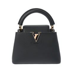 LOUIS VUITTON Capucines MINI Noir M56071 Women's Taurillon Leather Handbag